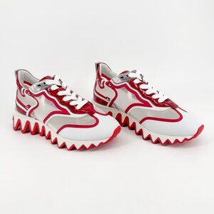Christian Louboutin Sharkina White Mesh Red Sneakers Size 38.5 US 8.5 Women's 05